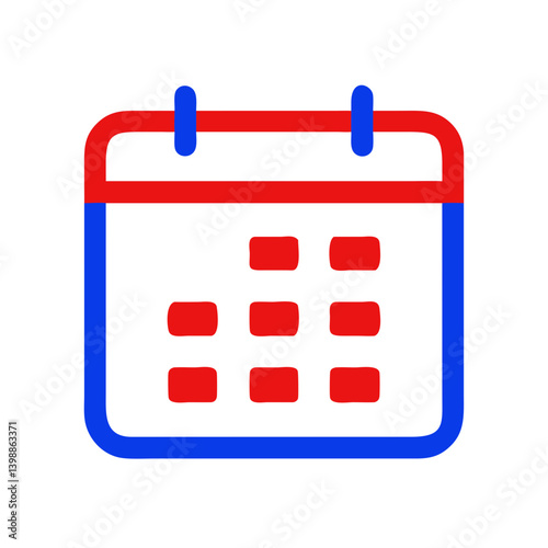 Calendar Icon Design in Bright Colors  