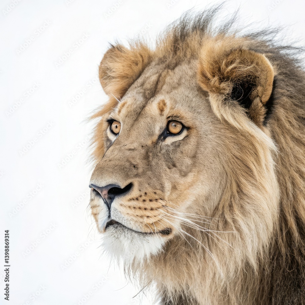 lion face on white background lion face on white background