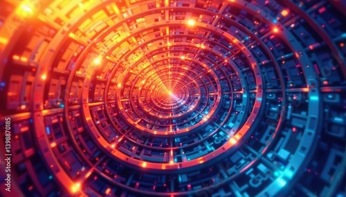 Wallpaper Mural Interlocking circles creating a complex design, texture, illustration, design Torontodigital.ca