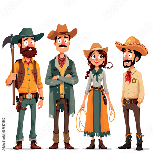 Vsai group of cowboys and cowgirls posing together