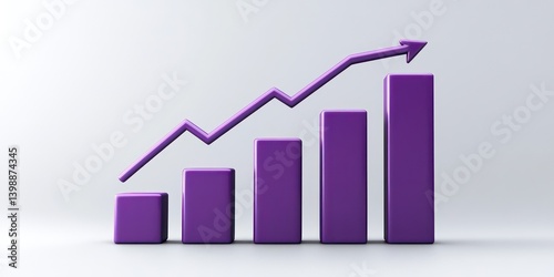 Free Download Business Growth visualized: A simple yet powerful graphic illustrates business growth, with ascending bar charts and a rising arrow, showcasing progress and upward trajectory. - GFXLoad