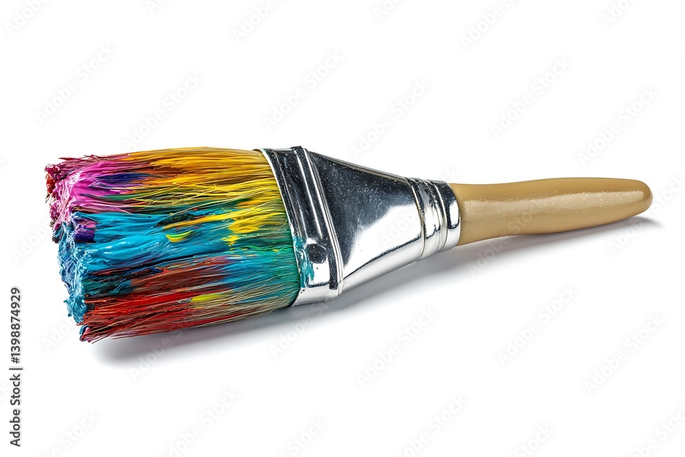 Fototapeta premium Bold paintbrush design white isolation 