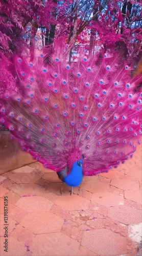 peacock feather in the sun