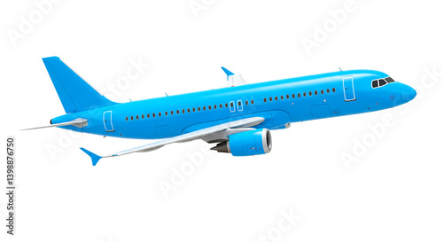 Wallpaper Mural A light blue airplane with white wings and a black background in a studio setting with good lighting Torontodigital.ca