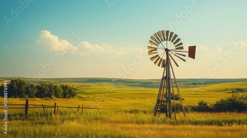 A wooden windmill standing in a green pasture, old-fashioned farming, --ar 16:9 --v 6.1 Job ID: 1883d886-82a1-4323-a995-1539d5912e7f