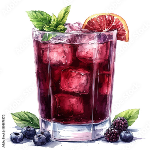 illustration of Rasam, watercolor vector, isolated on a white background.