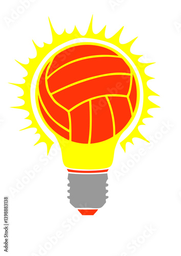 ampoule volleyball ballon club logo
