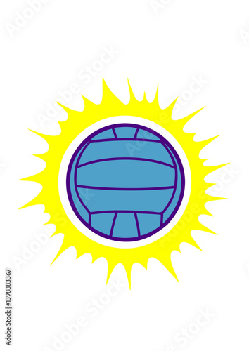waterpolo ou voleyball soleil balle explosion