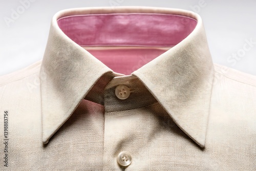 Stylish Shirt Collar Isolated White Scene
 photo