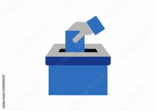 ballot box icon voting symbol hand inserting bal