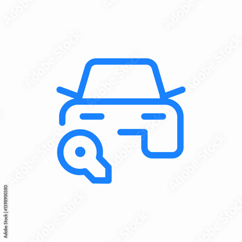 car key icon sign vector