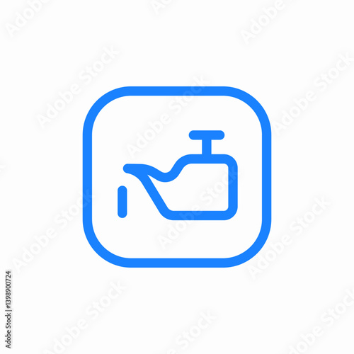 engine oil check signal icon sign vector