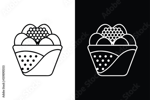 Falafel icon vector on White Background ,Vector Art Illustration on white background.