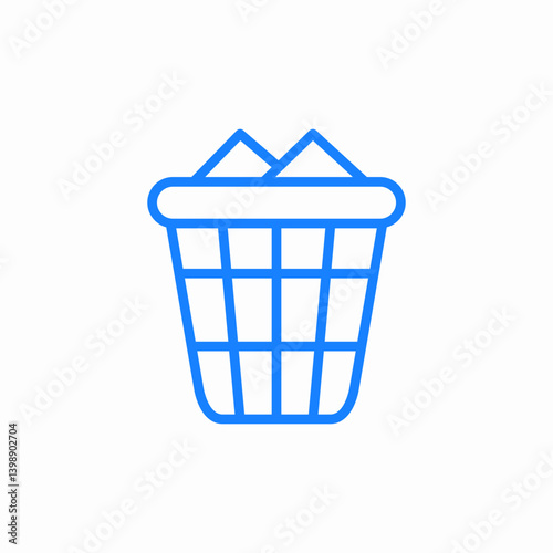 trash bin icon sign vector