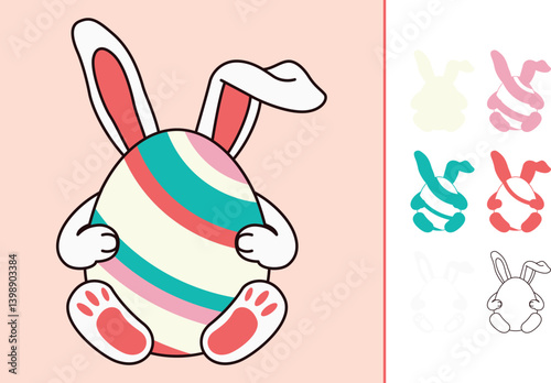 Easter Egg multilayered 3d paper craft design for crafting
