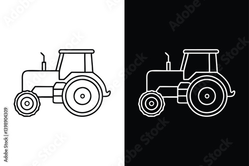 Tractor vector icon design vector on White Background ,Vector Art Illustration on white background.