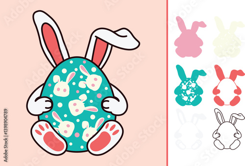 Easter Egg multilayered 3d paper craft design for crafting
