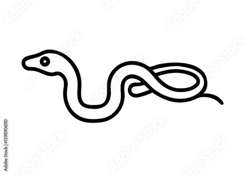Snake. Icon of the twelve signs of the Chinese zodiac. New Year.