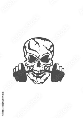 bodybuilding musculation mort tete de mot haltere