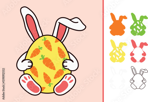 Easter Egg multilayered 3d paper craft design for crafting