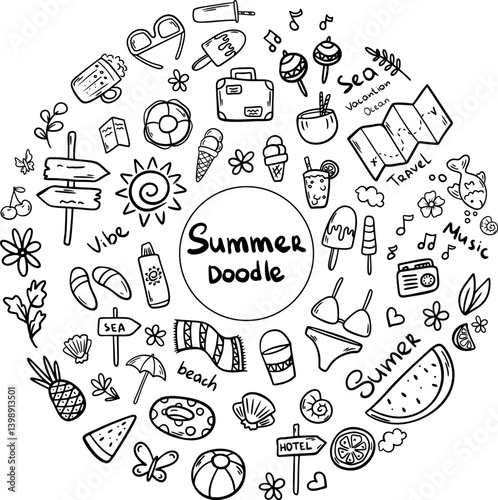 An Exciting and Vibrant Summer Fun Icons Collection for Your Creative Projects and Designs