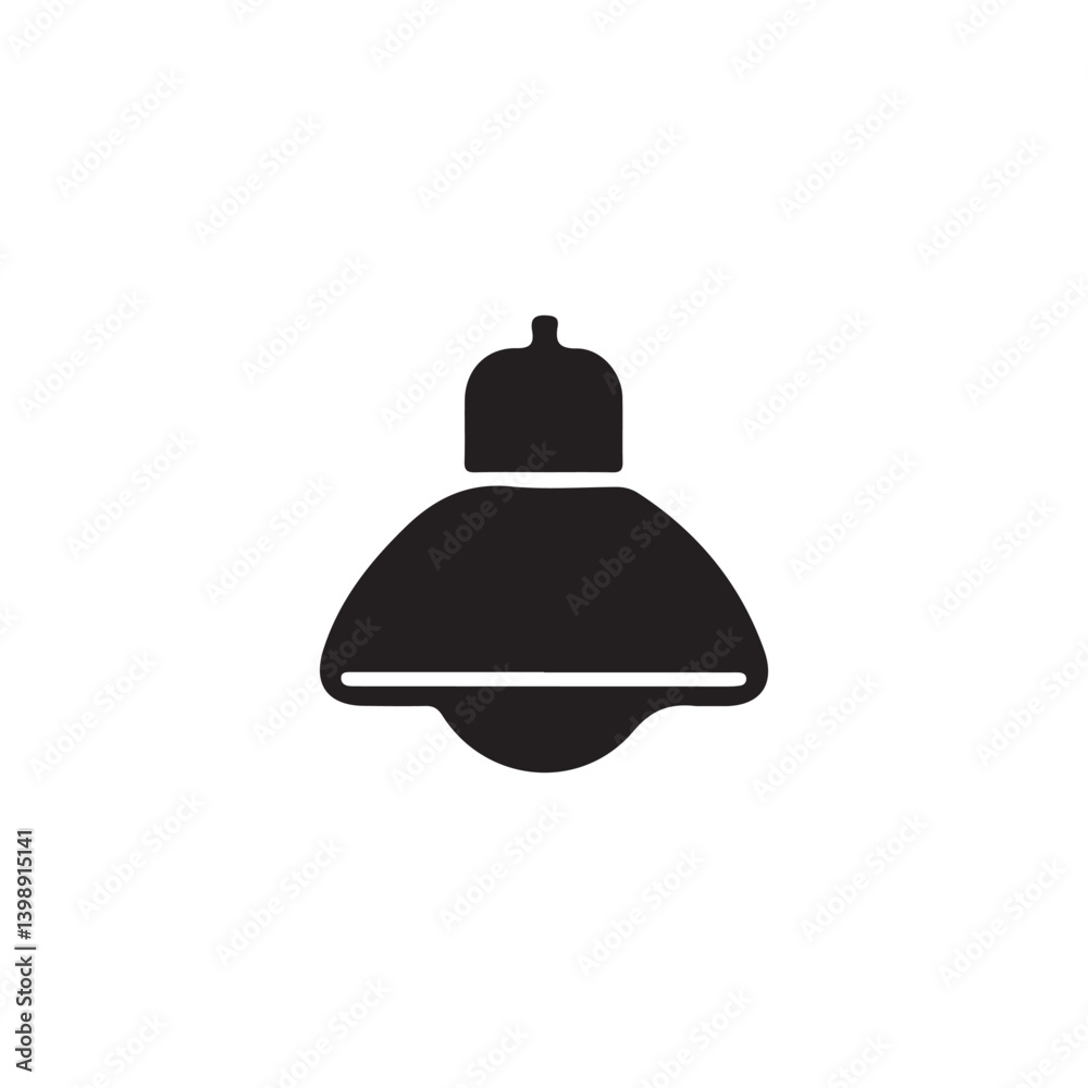Simple Vector Illustration of a Pendant Light.This is a clean, minimalist black and white vector graphic of a pendant light. Simple Vector Illustration of a Pendant Light.This is a clean, minimalist black and white vector graphic of a pendant light.