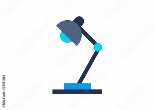 minimalist desk lamp icon dark gray and blue colo
