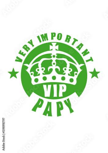 very important papy vip couronne logo fete des peres