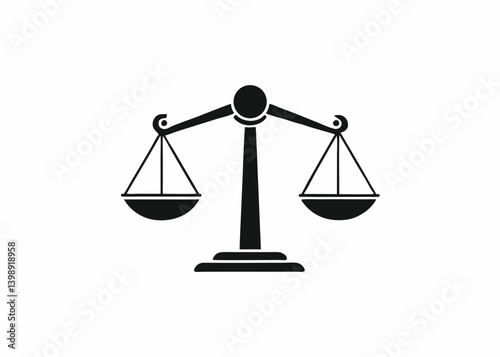 scales of justice icon black and white gavel sym