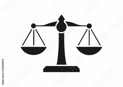 scales of justice icon black and white gavel sym