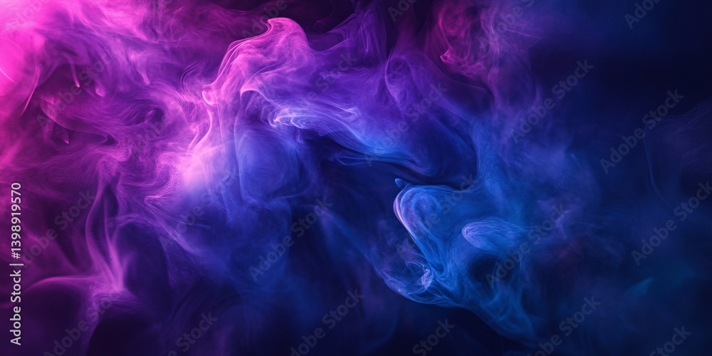 Abstract Digital Art with Deep Blue and Violet Smoke Merging in Cosmic Harmony Abstract Digital Art with Deep Blue and Violet Smoke Merging in Cosmic Harmony