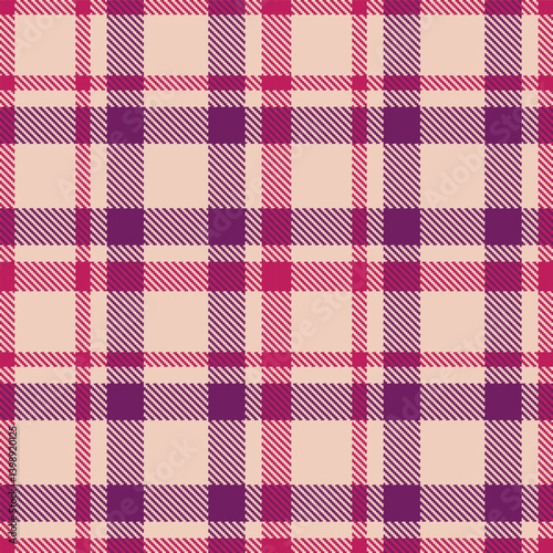 Fire light peach Tartan patterns fabric texture. Elegant Muted deep pink Seamless Tartan