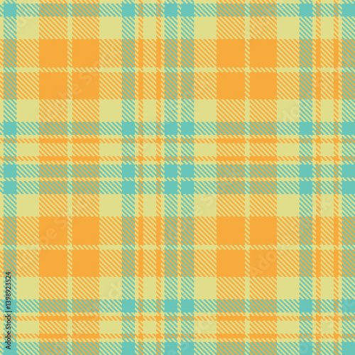 Light greenish beige and Iridescent butterscotch Seamless Tartan Fabric Design
