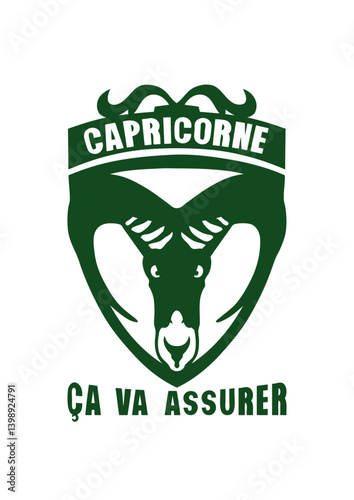 capricorne signe astrologique assurer logo
