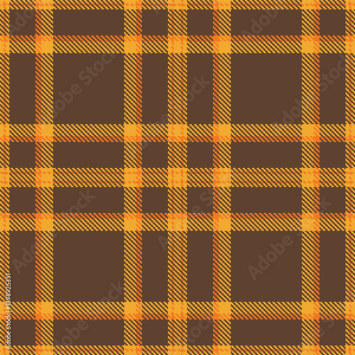 Mellow butterscotch Tartan patterns fabric texture. Elegant Pale pumpkin orange Seamless Tartan