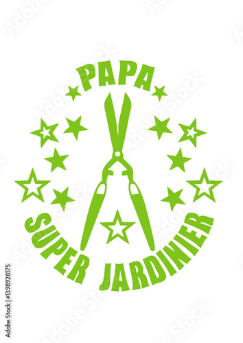 papa super jardinier cisaille logo