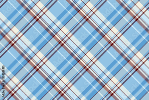 Online plaid fabric background, pastel texture check tartan. Oriental vector pattern textile seamless in cyan and pastel colors.