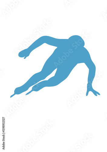 short track silhouette dessin logo club