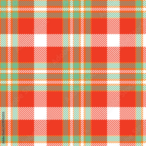 Elegant Dark pumpkin orange & Dark tea Seamless Tartan Fabric Design