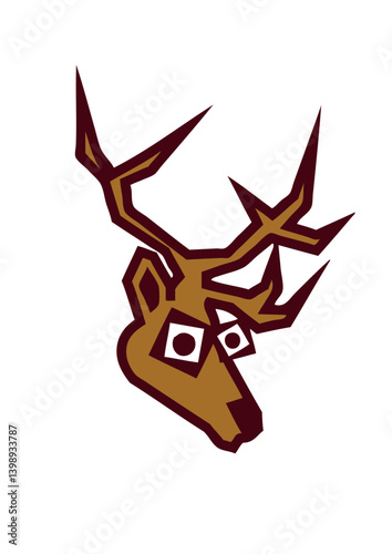 cerf design animaux forme