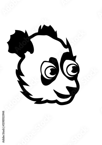 panda dessin profil animaux