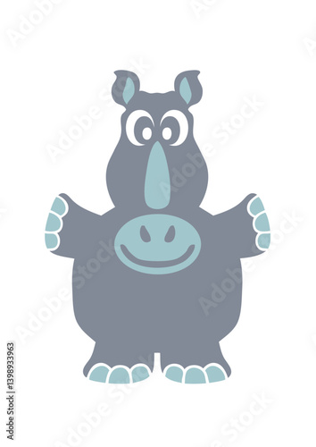 rhinoceros dessin profil animaux enfant