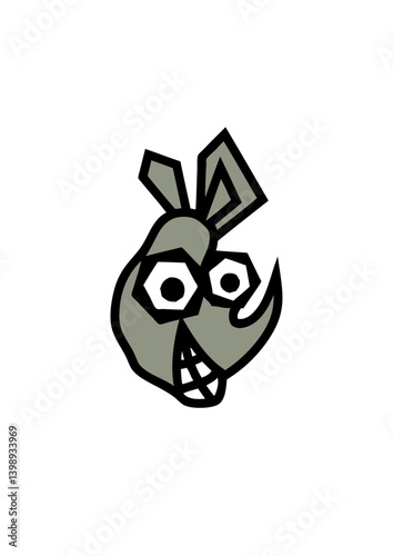rhinoceros dessin profil animaux forme
