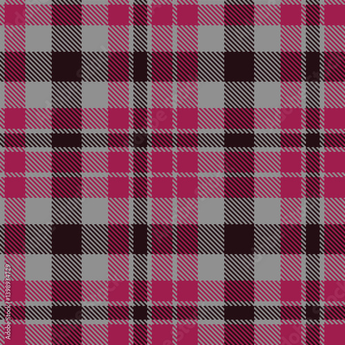 Wallpaper Mural Elegant Seamless Tartan featuring Vivid grey and Rich purple red Fabric Design Torontodigital.ca