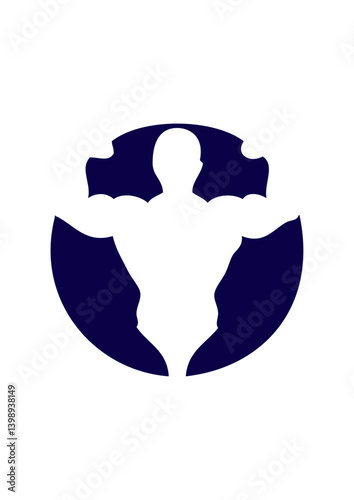 silhouette bodybuilder pose biceps