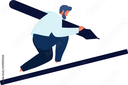 freelance graphic designer working with Digital drawing board graphic tablet Illustration