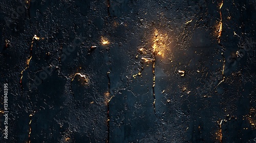 A dark grunge metal sheet with embossed scratches, oxidized patches, and dim industrial lighting, creating a rugged and worn aesthetic.