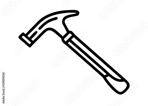 crowbar. Pretty icons with black line drawings. Construction site.