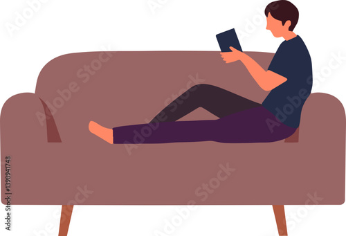 People read books men sitting with textbooks for knowledge or information literature