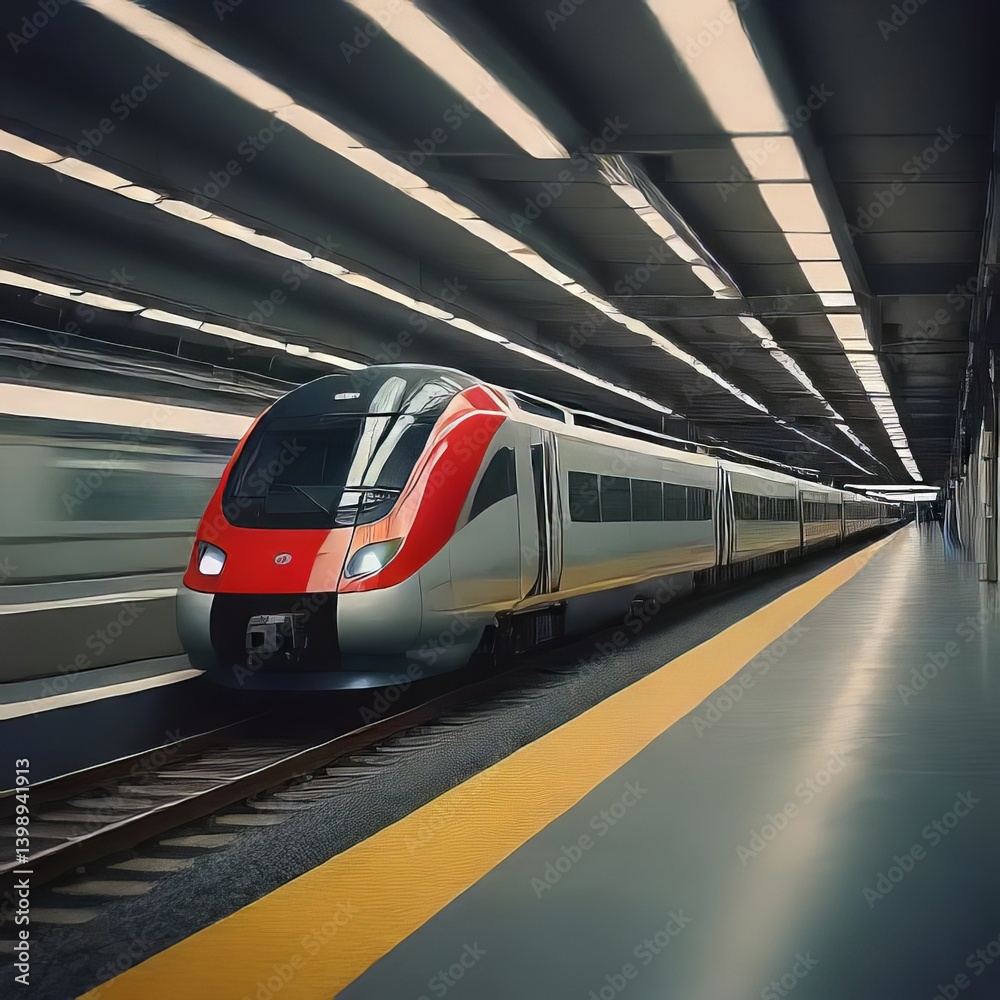 Fototapeta premium train in motion blur